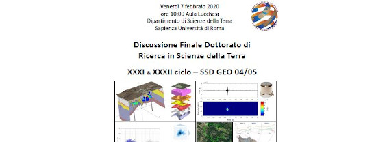 Discussione finale del dottorato di ricerca, XXXI e XXXII ciclo - SSD GEO 04/05