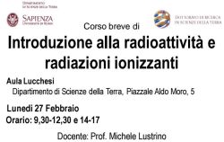 "Introduzione alla radioattività e radiazioni ionizzanti", corso del Prof. M. Lustrino