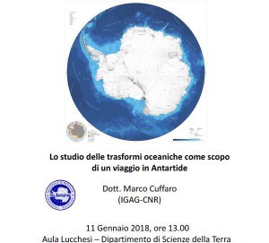 Seminario del dott. M. Cuffaro (IGAG-CNR), 11 Gennaio 2018, ore 13.00 - Aula Lucchesi