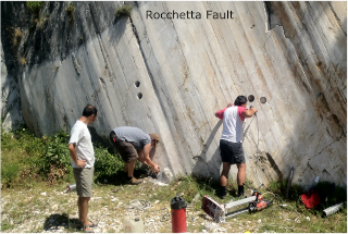 Outcrop of the Rocchetta fault