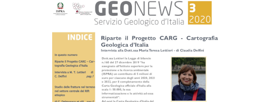 IL 3° numero di Geonews, la newsletter del Servizio Geologico d'Italia, è online