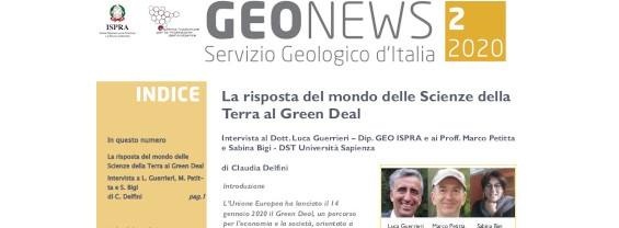 Il numero 2 di Geonews, la newsletter del Servizio Geologico d'Italia, è online
