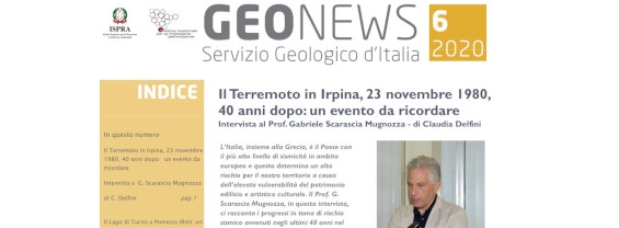 Il numero 6 di Geonews, la newsletter del Servizio Geologico d'Italia, è online