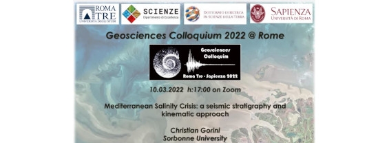 Seminario del prof. Christian Gorini nell’ambito dei Geosciences Colloquium, 10 marzo 2022 ore 17.00