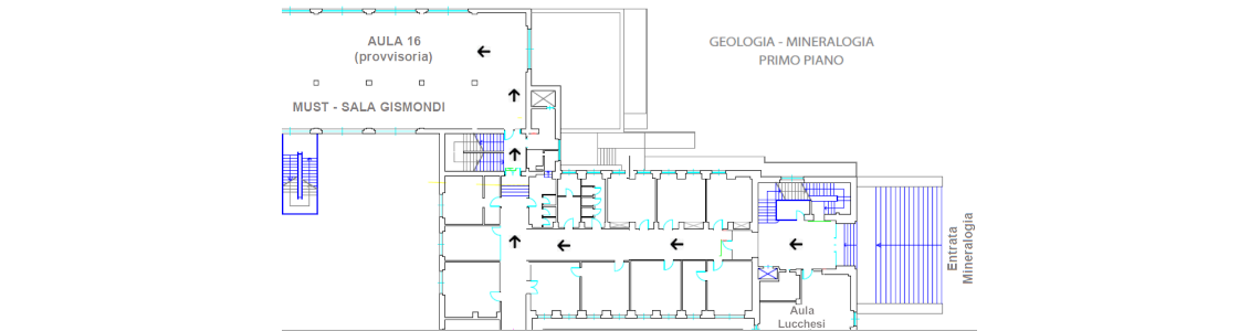 Pianta dell'edificio Geologia-Mineralogia (CU005) - Piano primo