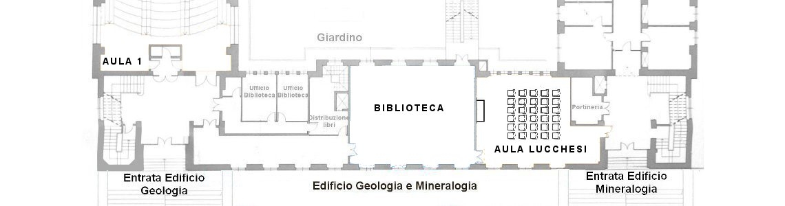 Pianta dell'edificio di Geologia-Mineralogia (CU005) - Primo piano