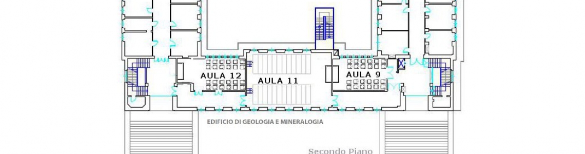 Pianta dell'edificio di Geologia-Mineralogia (CU005) - Piano secondo